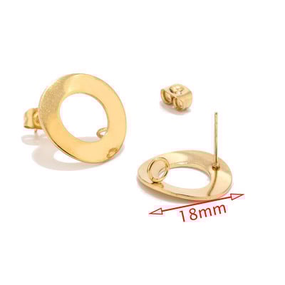 40 komada zlatnih klinova za naušnice od nehrđajućeg čelika s petljom savijenim okruglim dijelovima uha za izradu naušnica