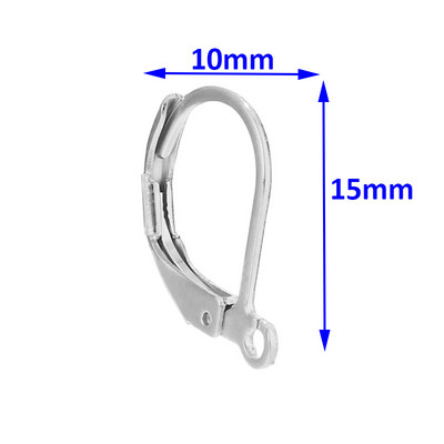 Zlato od nehrđajućeg čelika 304 francuska poluga za stražnju žicu za uho Obruč s otvorenom petljom Kukice za naušnice s polugom za izradu
