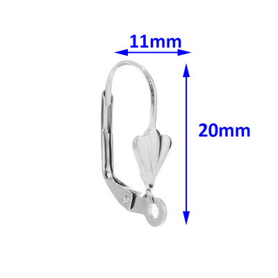 Zlato od nehrđajućeg čelika 304 francuska poluga za stražnju žicu za uho Obruč s otvorenom petljom Kukice za naušnice s polugom za izradu