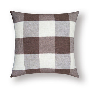 Nova lanena jednobojna karirana jastučnica Kauč Jastučnica Navlaka za lumbalni dio Jastučnica Moderni dom Dvostrani ispis Laneno kockasto