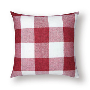 Nova lanena jednobojna karirana jastučnica Kauč Jastučnica Navlaka za lumbalni dio Jastučnica Moderni dom Dvostrani ispis Laneno kockasto