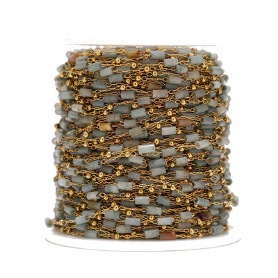 1 metar od nehrđajućeg čelika tirkizno plavi lanac s perlama Daity Tube Beads Satelitski lančići za ogrlicu Narukvica DIY izrada nakita