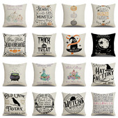 45x45cm jastučnica za noć vještica jednostruka lanena jastučnica jastučnica oko struka za dnevnu sobu kauč automobil kućni dekor