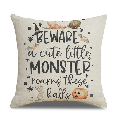 45x45cm jastučnica za noć vještica jednostruka lanena jastučnica jastučnica oko struka za dnevnu sobu kauč automobil kućni dekor