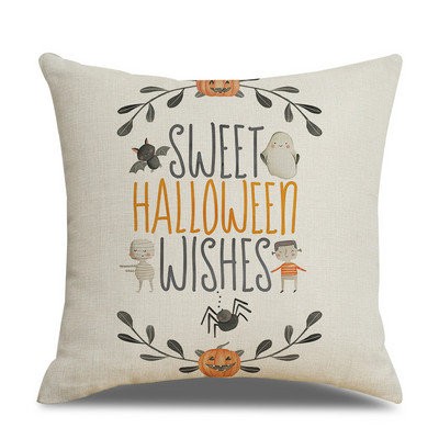 45x45cm jastučnica za noć vještica jednostruka lanena jastučnica jastučnica oko struka za dnevnu sobu kauč automobil kućni dekor