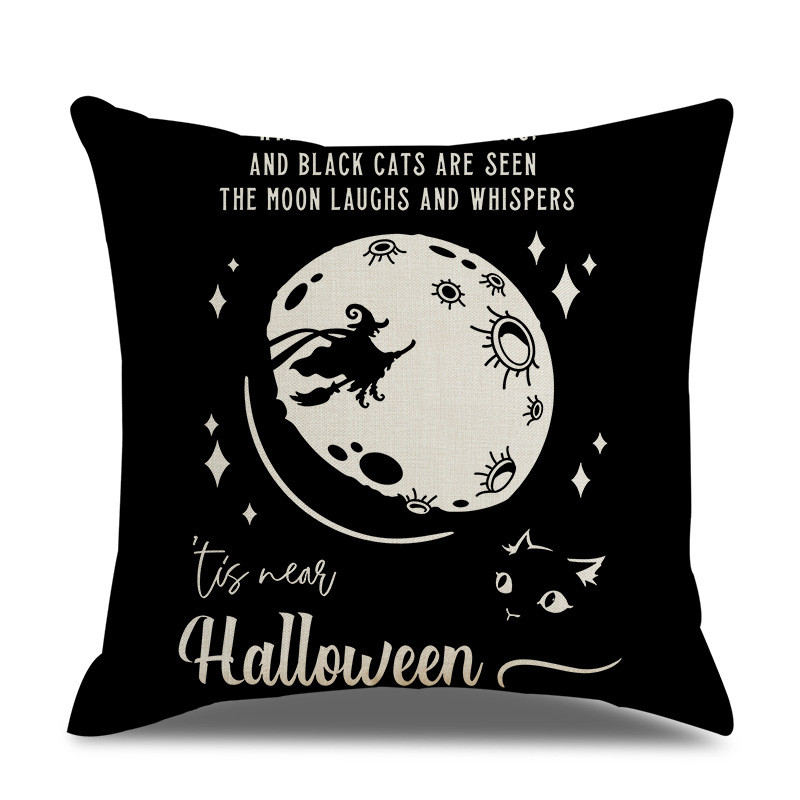 45x45cm jastučnica za noć vještica jednostruka lanena jastučnica jastučnica oko struka za dnevnu sobu kauč automobil kućni dekor