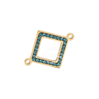 5 komada zlatnih kristalnih konektora od nehrđajućeg čelika romb karika za DIY narukvicu, ogrlicu, nakit, nalaze 19x24 mm
