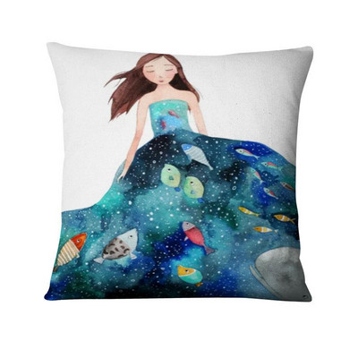 Jastučnica s otisnutim kitom, nordijski morski jastuk, ukrasni jastuk, kućni dekor, kauč, jastuci, jastuci, ukrasi kućnog jastuka