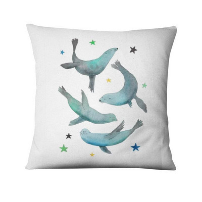 Jastučnica s otisnutim kitom, nordijski morski jastuk, ukrasni jastuk, kućni dekor, kauč, jastuci, jastuci, ukrasi kućnog jastuka