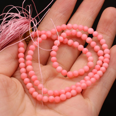 Természetes korallgyöngyök kis kerek formájú keverék színe laza távtartó Korall gyöngyök ékszerkészítéshez barkácsolás karkötő nyaklánc kiegészítők