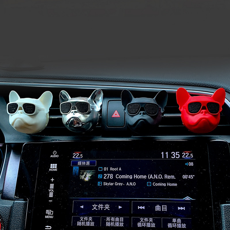 Új Bulldog Autós Parfüm Légfrissítő Kreatív Auto Scent Parfüm Illat Clip Auto Vent Légfrissítő Autós kiegészítők