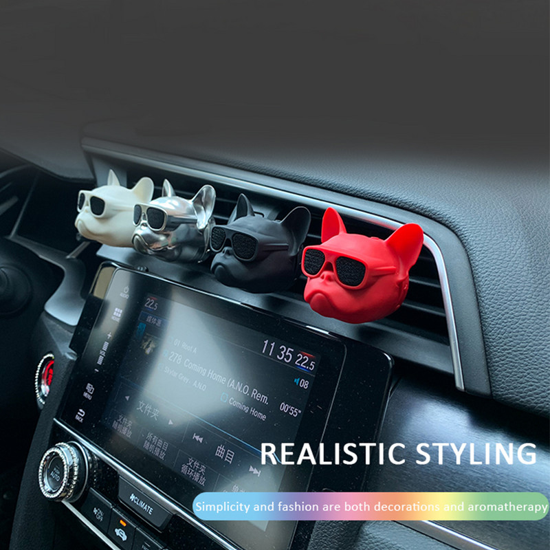 Új Bulldog Autós Parfüm Légfrissítő Kreatív Auto Scent Parfüm Illat Clip Auto Vent Légfrissítő Autós kiegészítők