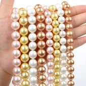 Πέρλες από φυσικό βαμβάκι Χάντρες Στρογγυλές Χαλαρές Χάντρες Αποστάτης για Κατασκευή κοσμημάτων Κολιέ Βραχιόλι Σκουλαρίκια 14'' 6mm 8mm 10mm 12mm