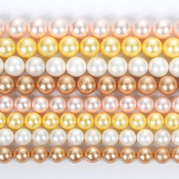 Мъниста от естествени памучни перли Кръгли свободни дистанционни мъниста за изработка на бижута Направи си сам Колие Гривна Обеци 14\'\' 6 мм 8 мм 10 мм 12 мм