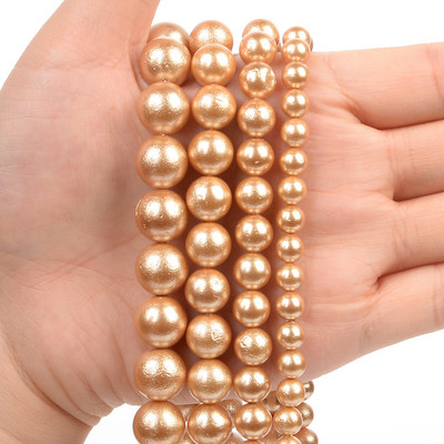 Πέρλες από φυσικό βαμβάκι Χάντρες Στρογγυλές Χαλαρές Χάντρες Αποστάτης για Κατασκευή κοσμημάτων Κολιέ Βραχιόλι Σκουλαρίκια 14'' 6mm 8mm 10mm 12mm