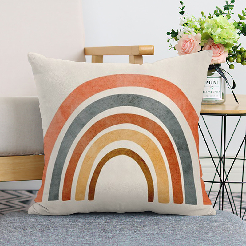 45x45 cm duga jastučnica kratka plišana geometrijska jastučnica za kauč Patchwork prugasta jastučnica ukrasna navlaka oko struka
