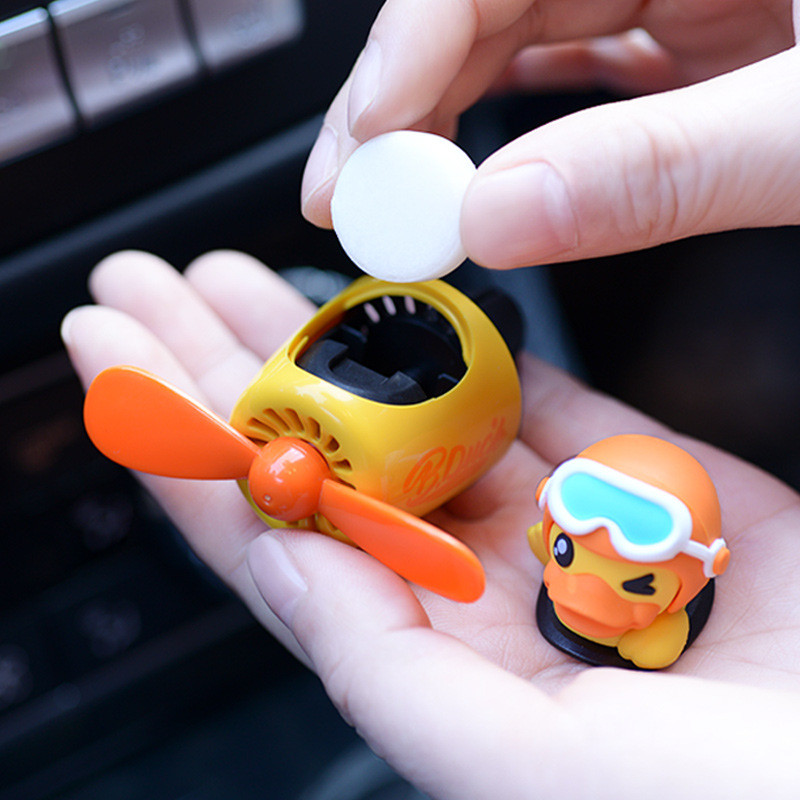 Aranyos Duck Pilot autós légfrissítő illat aromaterápiás kimenet autó belső dekorációs kiegészítőkhöz, szilárd parfümhöz