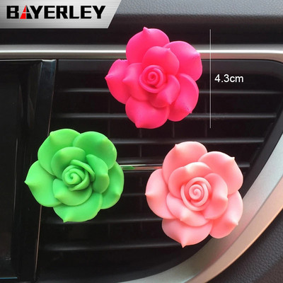 Camellia Flower Decor autós aroma diffúzor ízesítés az autóban légfrissítő autó parfüm szellőző klip autós illat autós kiegészítő lányoknak