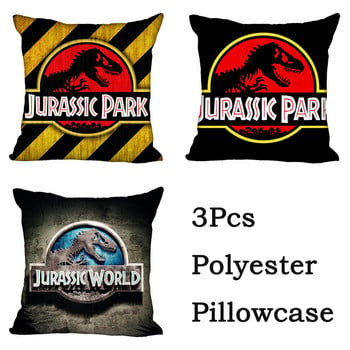 3τμχ/παρτίδα Μαξιλαροθήκη Jurassic Park Dinosaur 45x45cm Κάλυμμα μαξιλαριού από πολυεστέρα ζώων Tyrannosaurus Rex Μαξιλαροθήκη καναπέ για σπίτι