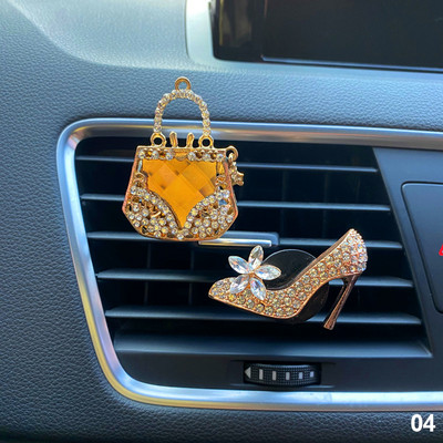 Autós légfrissítő Auto Outlet parfüm Clip Bling autós kiegészítők lányok pénztárca magas sarkú autó illat diffúzor Elegáns autó dekoráció