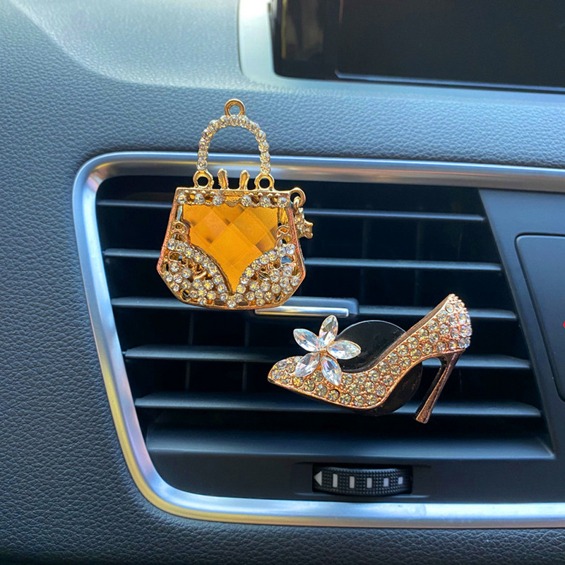 Autós légfrissítő Auto Outlet parfüm Clip Bling autós kiegészítők lányok pénztárca magas sarkú autó illat diffúzor Elegáns autó dekoráció