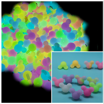 100 бр. светещи в тъмното ярко розово лилаво силиконови мъниста 15 мм светещи сини кръгли бебешки мъниста