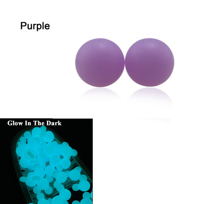 100 kom svijetleće u tami jarko ružičasto ljubičaste silikonske perle 15 mm svijetleće plave okrugle dječje perle
