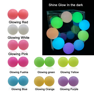 100 kom svijetleće u tami jarko ružičasto ljubičaste silikonske perle 15 mm svijetleće plave okrugle dječje perle