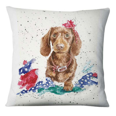 Zabavna božićna ilustracija Jastučnica s printom Jelen Djed Božićnjak Jastuk Ukrasni jastuci Jastuci za kućni dekor Ukrasni jastuci za kauč 17*17 inča