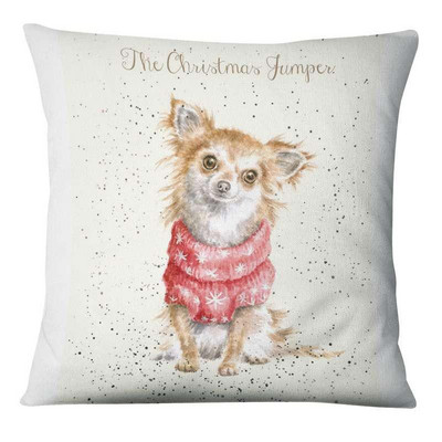 Zabavna božićna ilustracija Jastučnica s printom Jelen Djed Božićnjak Jastuk Ukrasni jastuci Jastuci za kućni dekor Ukrasni jastuci za kauč 17*17 inča