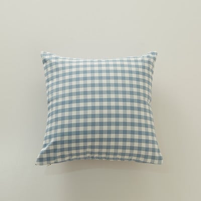 1db kék kockás vászon párnahuzat dekoratív párnahuzat fekete fehér pamut kockás párnahuzat nappali dekor 45x45/30*50cm