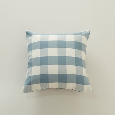 1db kék kockás vászon párnahuzat dekoratív párnahuzat fekete fehér pamut kockás párnahuzat nappali dekor 45x45/30*50cm