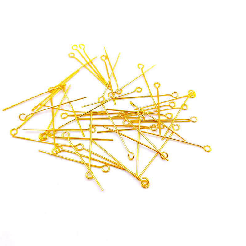 50 de bucăți din oțel inoxidabil de culoare aurie ace cap ochi 30mm/40mm Constatări pentru bijuterii DIY Accesorii de bijuterii