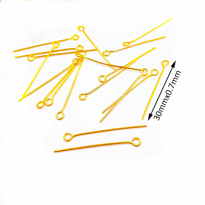 50 de bucăți din oțel inoxidabil de culoare aurie ace cap ochi 30mm/40mm Constatări pentru bijuterii DIY Accesorii de bijuterii