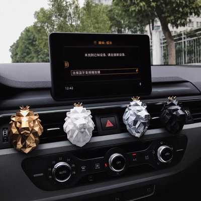 1 PCS Creative Lion Head Shape Автомобилен освежител за въздух Cool Auto Fragrance Парфюм Мирис Автомобилен дифузьор Вентилационна скоба Ароматно пълнене за кола