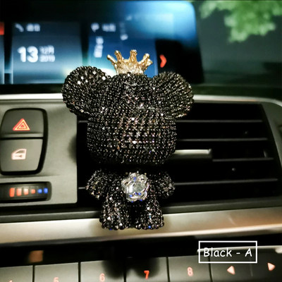 Novi Charm Bear Osvježivač zraka Ukrasi Kreativni kristalni dijamantni ukras Ogrlica Outlet Dodaci za aromaterapiju automobila