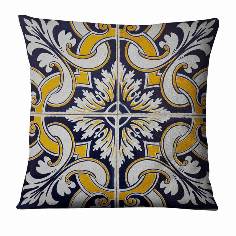 Retro Ikar mintás nyomtatott párna dekoratív párna amerikai párnahuzat Almofadas Decorativas para kanapé díszpárna 45*45cm