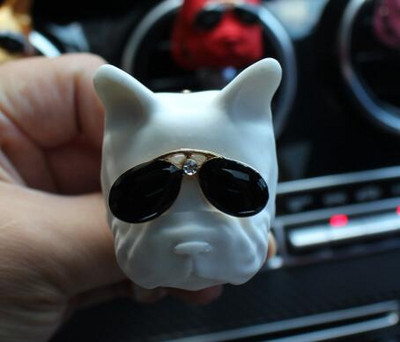 Mașină Aromaterapie Priză aer Clip Difuzor de parfum Piatră Cap de câine Metoda Bulldog Moda Ornamente decorative