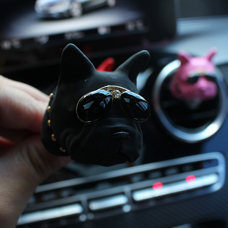 Mașină Aromaterapie Priză aer Clip Difuzor de parfum Piatră Cap de câine Metoda Bulldog Moda Ornamente decorative