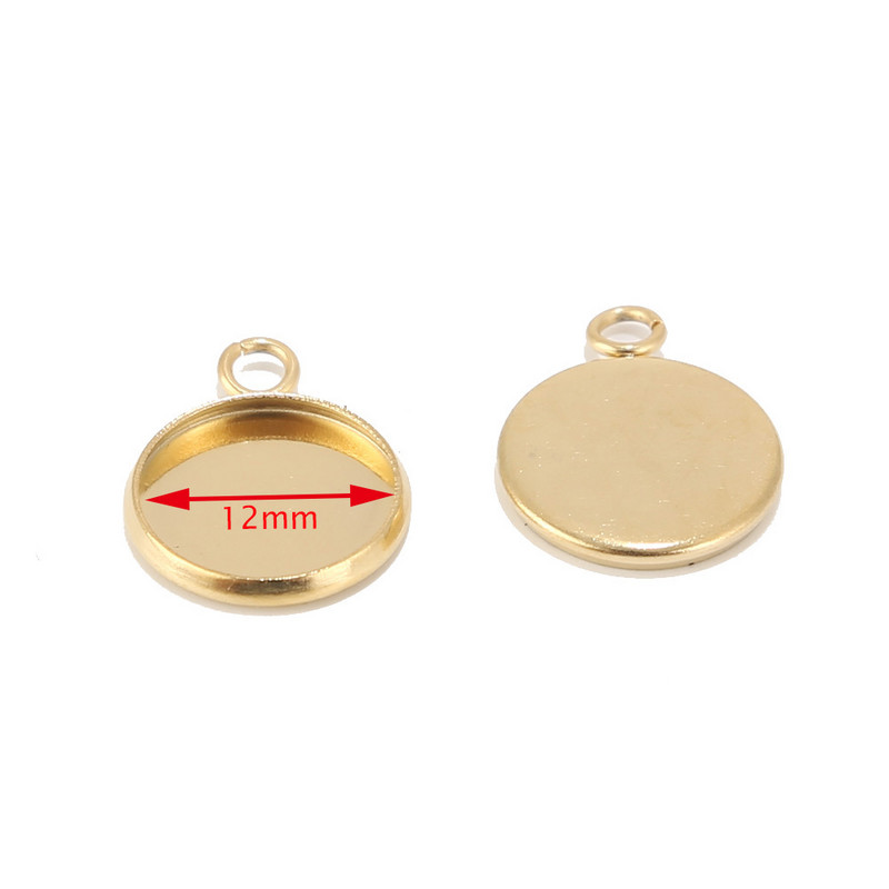 10 komada zlata od nehrđajućeg čelika okomito kabochon podnožje ladice okviri prazni pribor za postavljanje za izradu nakita nalazi narukvice privjesci