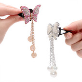 Parfem za automobil Privjesak Osvježivač zraka Čvrsti miris Slatki kristalni perli u obliku leptira Stezaljka za ventilaciju Ukrasni dodaci za automobile