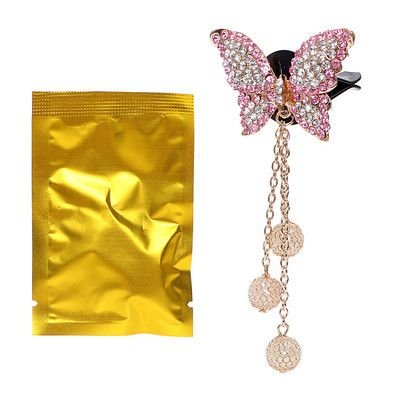 Parfem za automobil Privjesak Osvježivač zraka Čvrsti miris Slatki kristalni perli u obliku leptira Stezaljka za ventilaciju Ukrasni dodaci za automobile