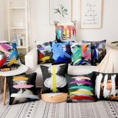 Klasična figura Skulptura Tiskana jastučnica Jastuk apstraktne uljane boje Ukrasni jastuk Kućni dekor Jastuk za kauč 45*45 cm