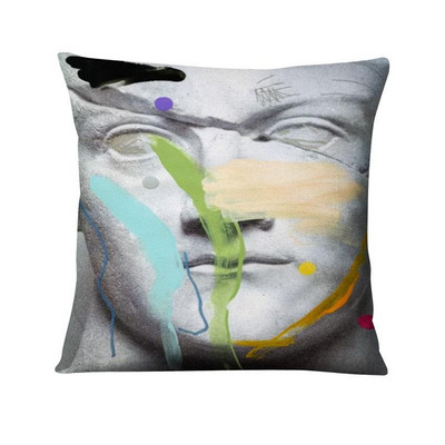 Klasična figura Skulptura Tiskana jastučnica Jastuk apstraktne uljane boje Ukrasni jastuk Kućni dekor Jastuk za kauč 45*45 cm