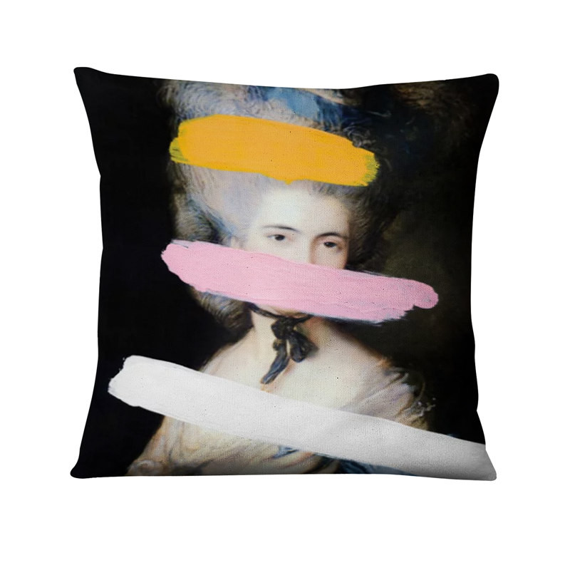 Klasična figura Skulptura Tiskana jastučnica Jastuk apstraktne uljane boje Ukrasni jastuk Kućni dekor Jastuk za kauč 45*45 cm