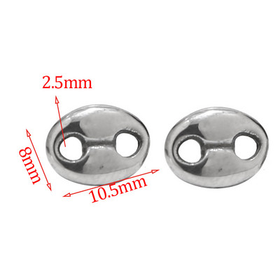 10KOM Zlatni konektor u zrnu kave od nehrđajućeg čelika Privjesci Rasute perle za narukvice Ogrlice Izrada nakita