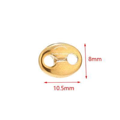 10KOM Zlatni konektor u zrnu kave od nehrđajućeg čelika Privjesci Rasute perle za narukvice Ogrlice Izrada nakita
