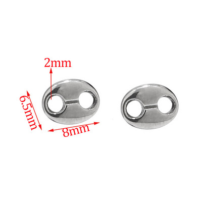 10KOM Zlatni konektor u zrnu kave od nehrđajućeg čelika Privjesci Rasute perle za narukvice Ogrlice Izrada nakita