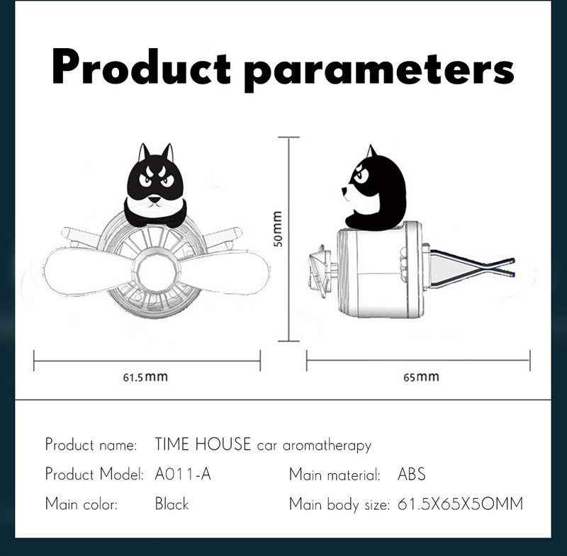 Avashina Auto Osvježivači Pilot Auto Dodaci Interijer Parfem Difuzor Rotirajući Propeler Izlaz Miris Magnetski Dizajn