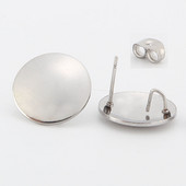 10 komada Okrugli stupić za naušnice od nehrđajućeg čelika s čepovima za naušnice igle za DIY nalaz za nakit Čelični nalazi za nakit za uho